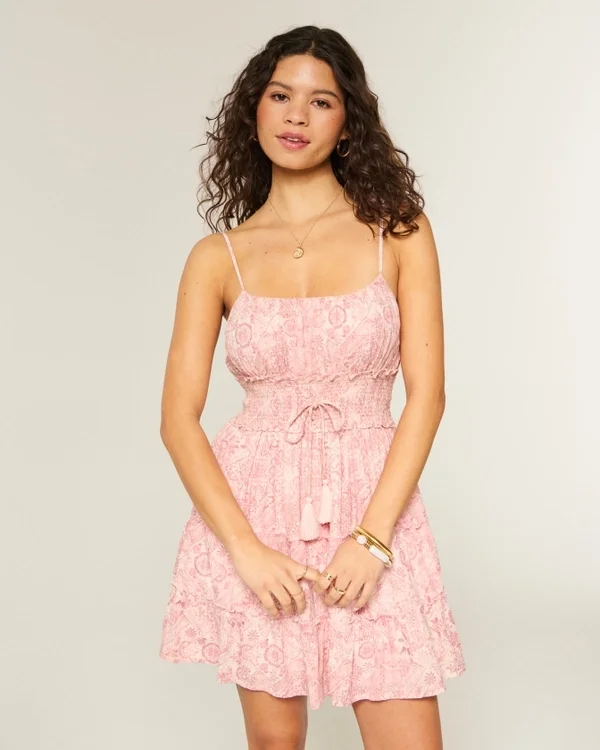 Shimmer Smocked Mini Dress Shimmer Smocked Mini Dress