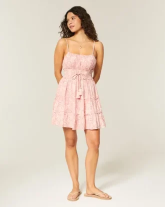 Shimmer Smocked Mini Dress Shimmer Smocked Mini Dress