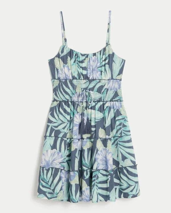 Shimmer Smocked Mini Dress Shimmer Smocked Mini Dress