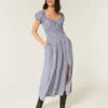Short-Sleeve Open-Back Maxi Dress Short-Sleeve Open-Back Maxi Dress