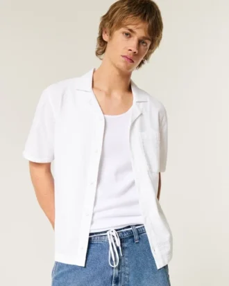 Short-Sleeve Seersucker Shirt