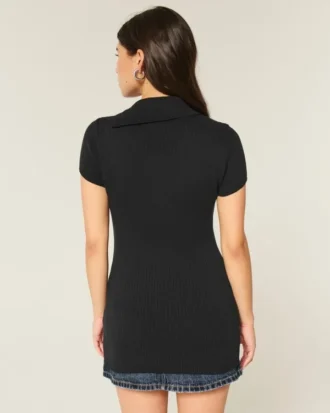 Short-Sleeve Tunic Sweater