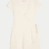 Short-Sleeve Wrap Dress