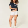 Side Stripe Fleece Mini Shorts