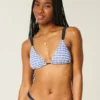Smocked Over-the-Shoulder Triangle Bikini Top Smocked Over-the-Shoulder Triangle Bikini Top