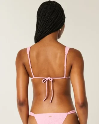 Smocked Over-the-Shoulder Triangle Bikini Top