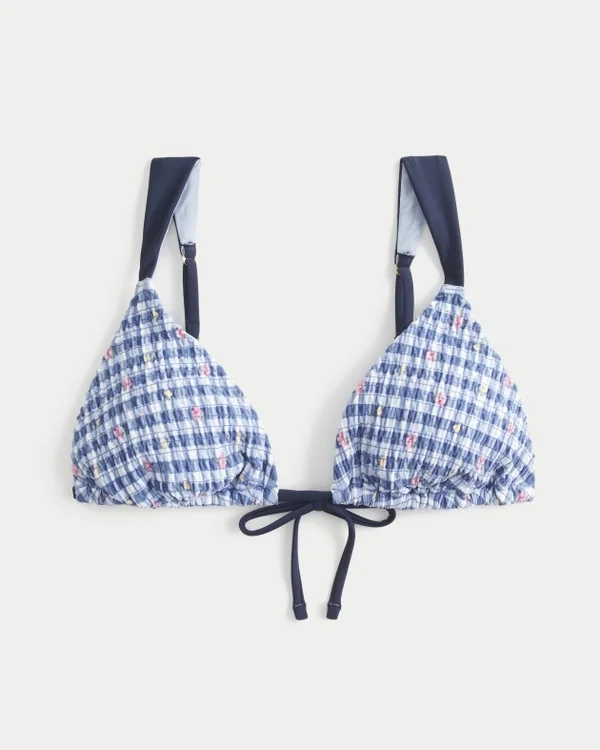 Smocked Over-the-Shoulder Triangle Bikini Top Smocked Over-the-Shoulder Triangle Bikini Top