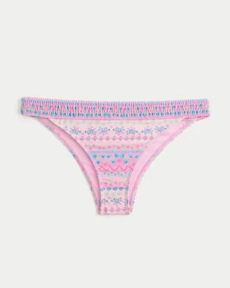 Smocked Waist High-Leg Cheekiest Bikini Bottom