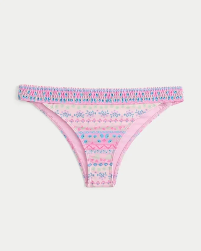 Smocked Waist High-Leg Cheekiest Bikini Bottom