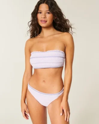 Smocked Waist High-Leg Cheekiest Bikini Bottom
