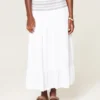 Smocked Waist Maxi Skirt