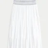 Smocked Waist Maxi Skirt