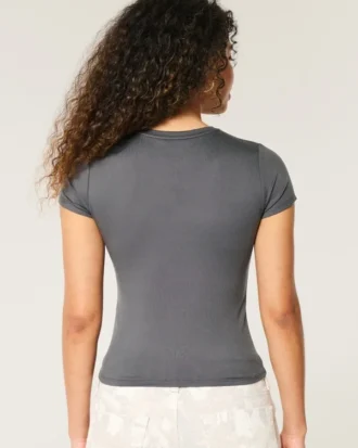 Soft Stretch Seamless Fabric Crew Baby Tee