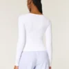 Soft Stretch Seamless Fabric Square-Neck Top