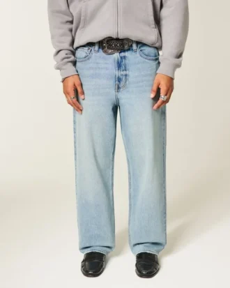 Spider Embroidery Baggy Jeans