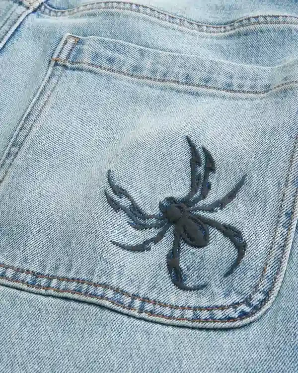 Spider Embroidery Baggy Jeans Spider Embroidery Baggy Jeans