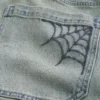 Spider Embroidery Super Baggy Denim Shorts