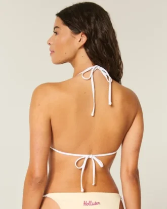 Spring Break Graphic Halter Triangle Bikini Top