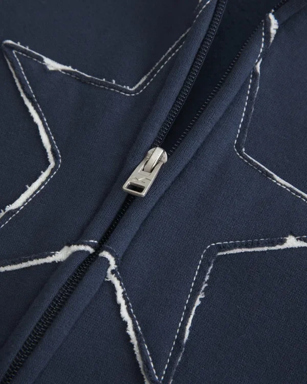 Star Graphic Zip-Up Hoodie Star Graphic Zip-Up Hoodie