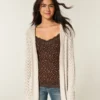Stitchy Hooded No-Close Cardigan