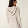 Stitchy Hooded No-Close Cardigan