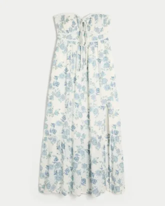 Strapless Braided Maxi Dress