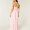 Strapless Crochet-Style Mix Maxi Dress Strapless Crochet-Style Mix Maxi Dress