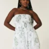 Strapless Smocked Bodice Mini Dress