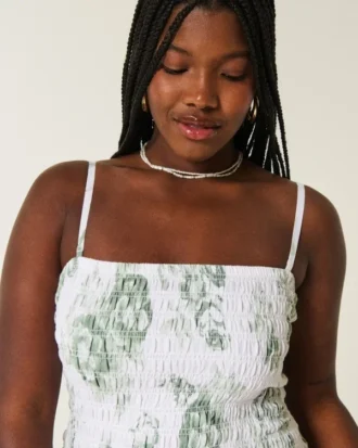 Strapless Smocked Bodice Mini Dress