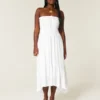 Strapless Smocked Maxi Dress