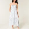 Strapless Smocked Maxi Dress