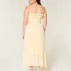 Strapless Smocked Maxi Dress