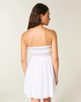 Strapless Smocked Mini Dress