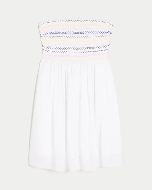 Strapless Smocked Mini Dress Strapless Smocked Mini Dress