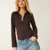 Stretch Poplin Button-Through Shirt