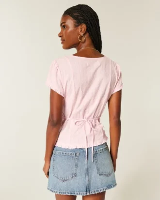 Stretch Poplin Textured Short-Sleeve Shirt