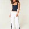Striped Baggy Pull-On Pants