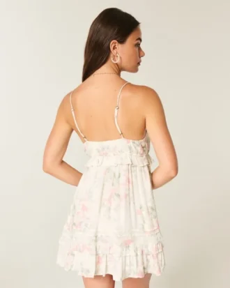 Studded Ruffle Mini Dress