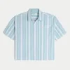 Super Boxy Short-Sleeve Oxford Shirt