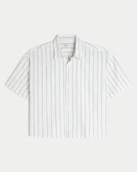 Super Boxy Short-Sleeve Oxford Shirt