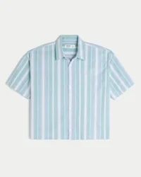 Super Boxy Short-Sleeve Oxford Shirt
