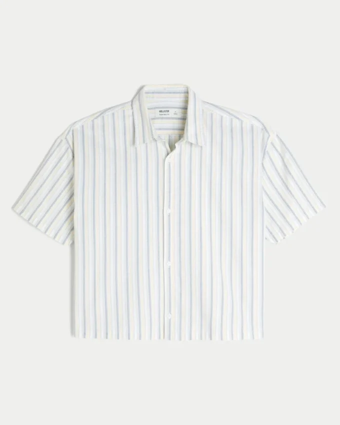 Super Boxy Short-Sleeve Oxford Shirt
