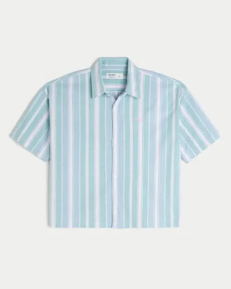 Super Boxy Short-Sleeve Oxford Shirt