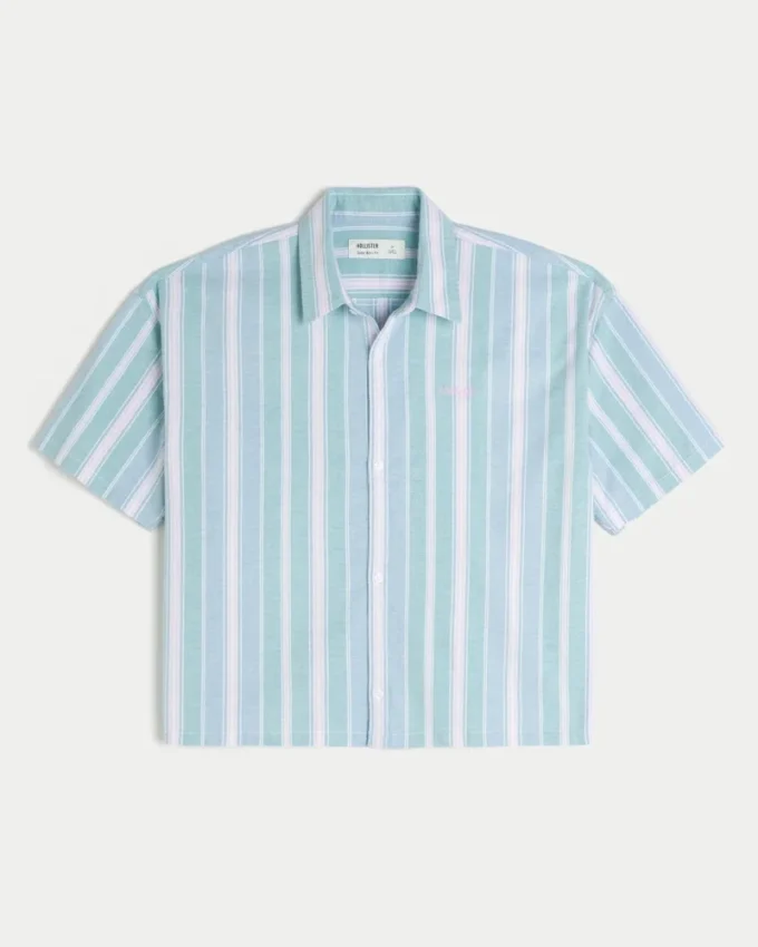 Super Boxy Short-Sleeve Oxford Shirt