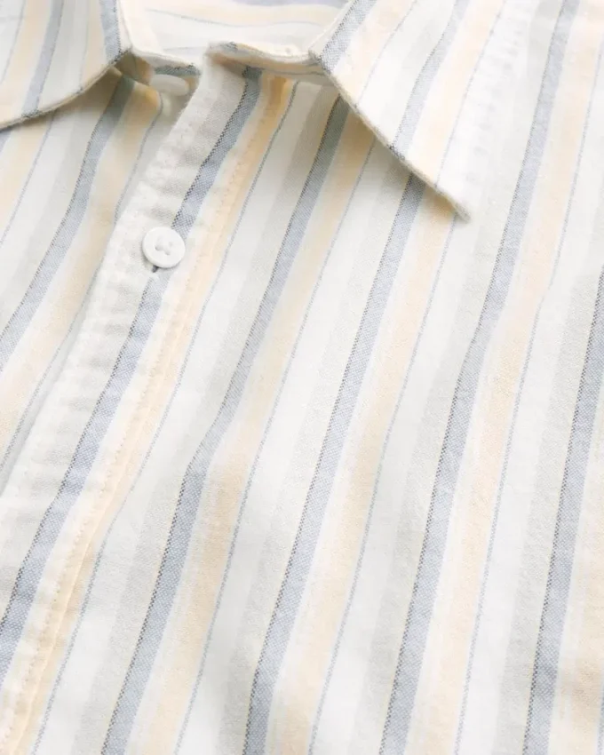 Super Boxy Short-Sleeve Oxford Shirt
