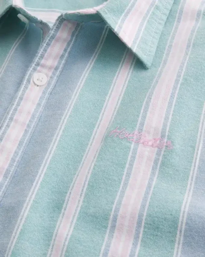 Super Boxy Short-Sleeve Oxford Shirt