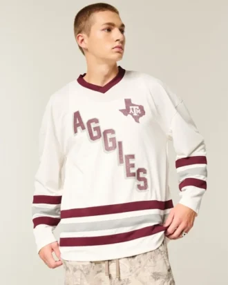 Texas A&M University Aggies Graphic Hockey Jersey