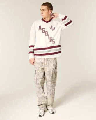 Texas A&M University Aggies Graphic Hockey Jersey