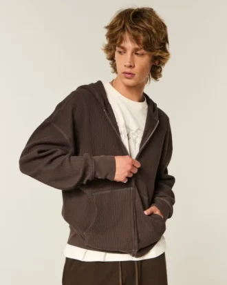 Thermal Zip-Up Hoodie