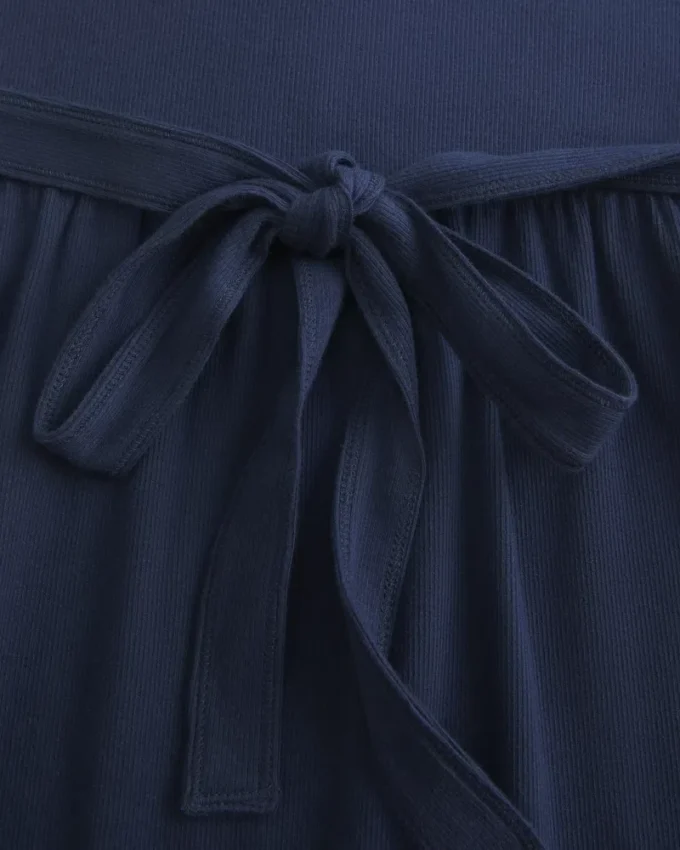 Tie-Back Henley Babydoll Top